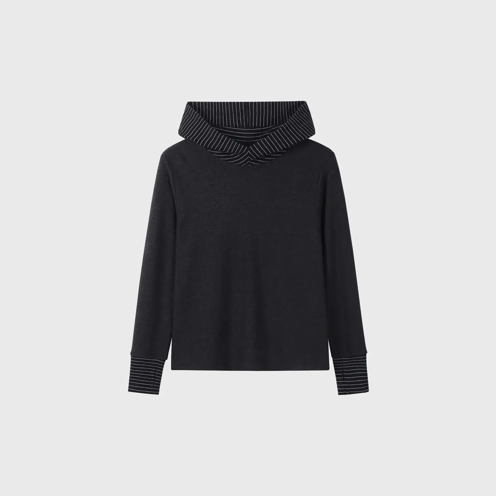 MBH112 设计师拼接连帽打底衫产品图