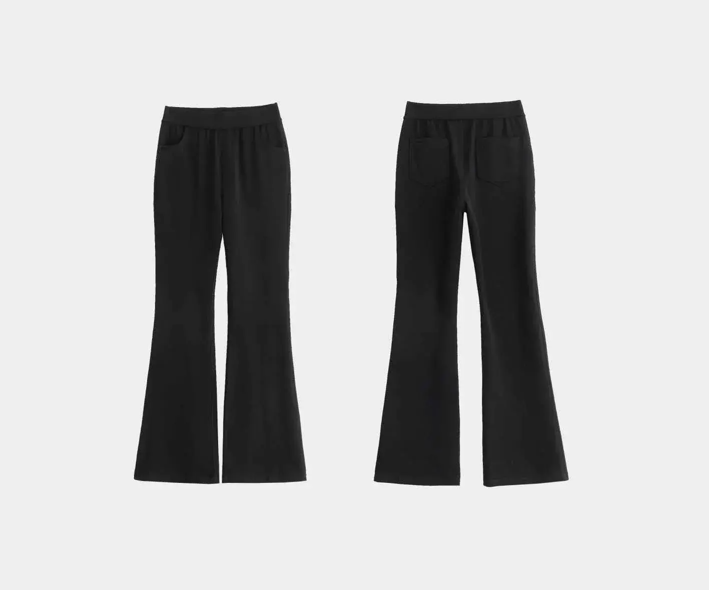 QD003 高定高腰小黑裤(喇叭裤)产品图